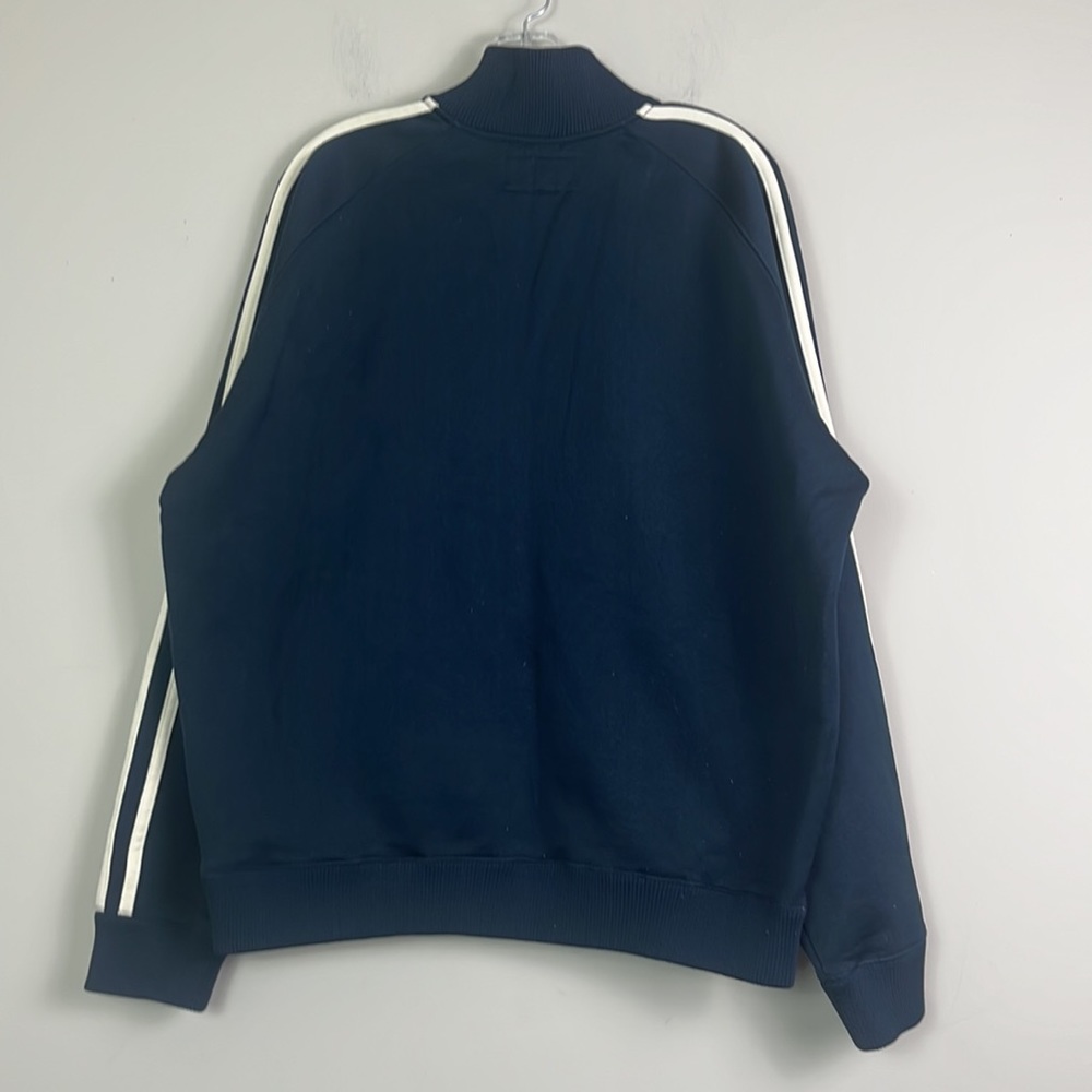 Abercrombie & Fitch Jacket Men Extra Large Navy Blue Zipper Closure Cotton Blend - Picture 5 of 6